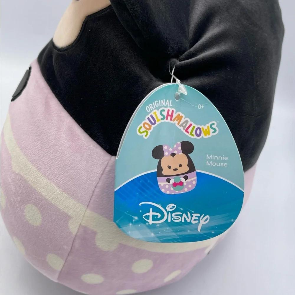 Squishmallow 10” Disney Easter Minnie Mouse With Bow Holding‎ An Egg- NWT New